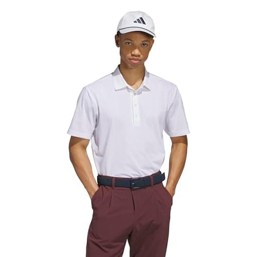 adidas Men's Ultimate365 Tour TWISTKNIT Polo Shirt, White, Large