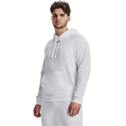 Under Armour Men's Rival Fleece Hoodie, (100) White / / Black, X-Small
