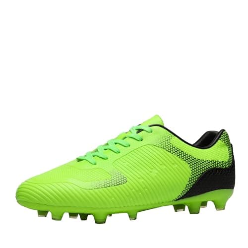 DREAM PAIRS Men‘s Firm Ground Soccer Cleats Soccer Shoes,Size 9.5,NEON/Green/Black,SUPERFLIGHT-2