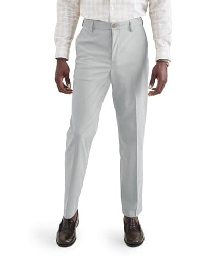 Docker's Men's Signature Go Straight Fit Khaki Smart 360 Tech Pants (Regular and Big & Tall), Rise, 32W x 34L