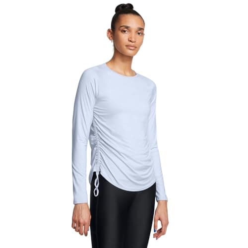 Under Armour Women's Motion Long Sleeve Longline Crew, (464) Nimbus Blue / / White, 1X