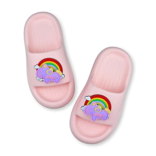 Sugmzox Kids Slide Girls Horse Sandals Pink 10.5-11 Little Kid