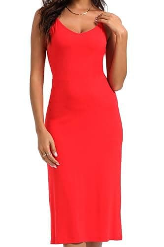 LB LIFEBEST Women's Full Slips Cami Long Spaghetti Strap Under Dress