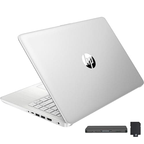 HP Stream 14" HD BrightView Laptop, Intel Celeron N150, 16GB RAM, 288GB Storage (128GB UFS + 160GB Docking Station Set), Intel UHD Graphics, 720p Webcam, Wi-Fi, 1 Year Office 365, Win 11 S, Silver