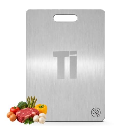 Titanium Cutting Board for Kitchen,Metal Chopping Board,Size 12”×9”Small