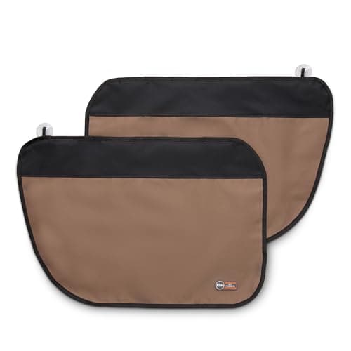 K&H Pet Products Car Door Protector for Dogs, 2 Pack Waterproof Interior Pet Car Door Protector from Dog Scratching, Stay Put Cover Design, Fits Most Vehicles, Washable - 27 x 19in Tan
