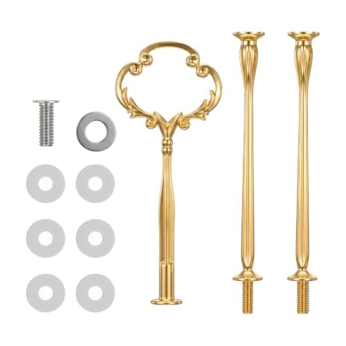Shimmeroo 3 Tier Cake Stand Hardware Kit, Flower Cupcake Dessert Plate