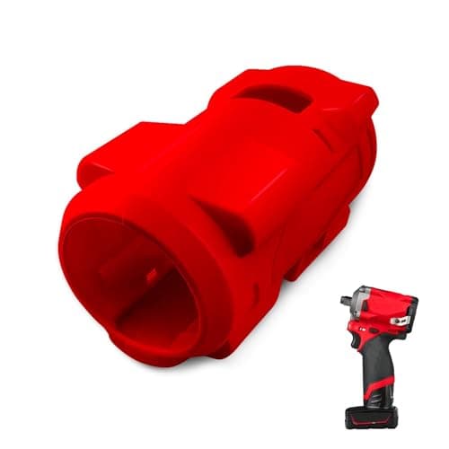 deawater 1pcs 49-16-2563 Impact Driver Protective Boot Fit for 12V Fuel 1/2 and 3/8 Stubby Impact Wrenches (2562-20 2563-20) red