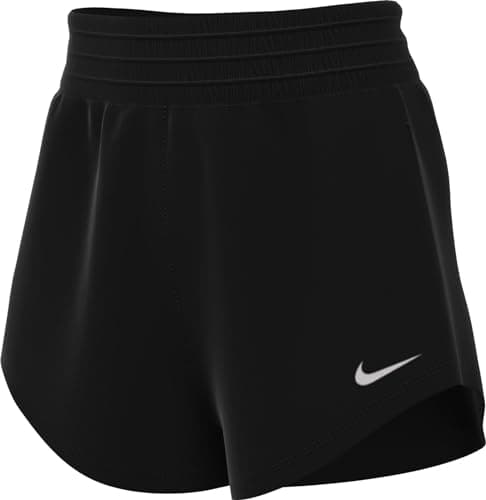 Nike, Mens, One Dri-FIT Ultra High-Rise 3" Brief-Lined Shorts, Black/Reflective Silver, X-Small