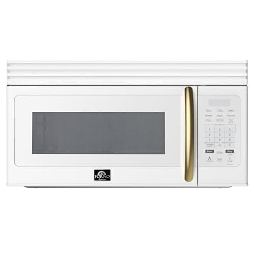 Forno Scalo 30-Inch Over the Range Microwave, White – 1.6 cu.ft, 300 CFM Convertible Vent