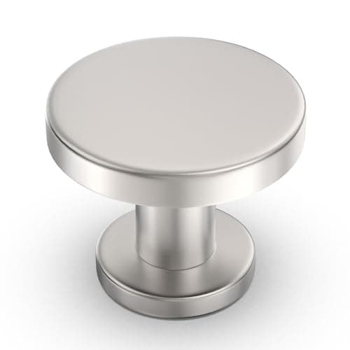 KOMOTIA 10 Pack Cabinet Knobs Brushed Satin Nickel Kitchen Cabinet Knobs Zinc Alloy Drawer Pulls Solid Cabinet Hardware