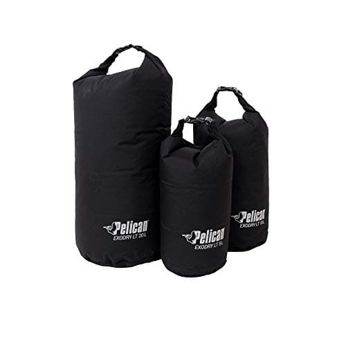 Pelican Sport - ExoDry LT 10L - Extremely Compact - Lightweight & Waterproof - Roll Top Dry Compression - Keeps Gear Dry for Kayaking, Boating, Beach, Rafting, Hiking, Camping and Fishing - PS1994-00 , Black