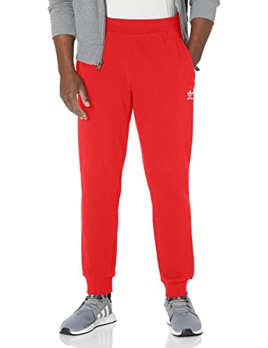 adidas Originals Men's Trefoil Essentials Pants, Better Scarlet, Large