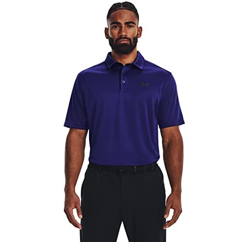 Under Armour Men's Tech Golf Polo, (468) Sonar Blue / / Black, Small
