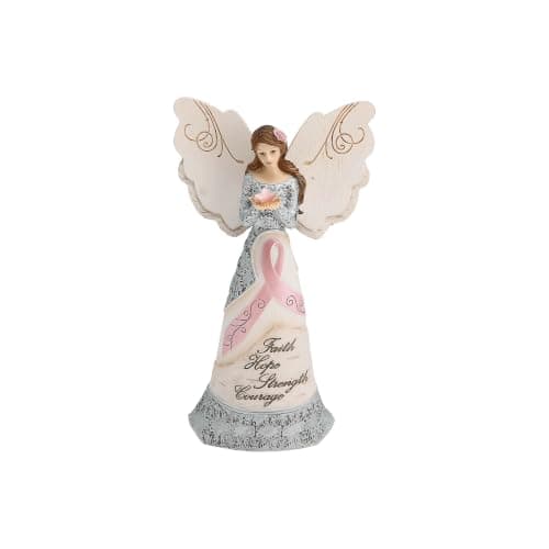 Pavilion Gift Company 82335 Survivor Angel Figurine, 6-1/2-Inch, Gray