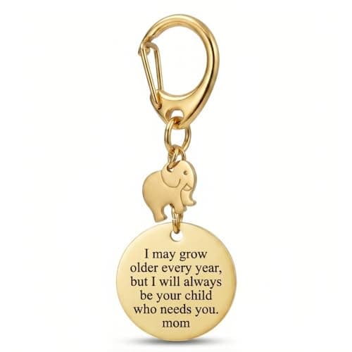 GyOnyx Mothers Day Gifts for Mom from Daughter Son, Cute Baby Elephant Keychain, Bag Charms for Handbags, Birthday Gifts for Women