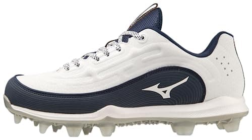 Mizuno 9-Spike Advanced Finch Elite 6 Low Women's TPU Molded Softball Cleat | White-Navy| US Womens 11