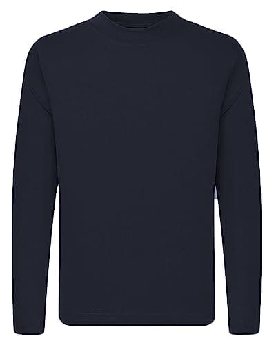 QBK 3T to Youth Neon Shirt Kids UPF 50+ Dry Fit Athletic Long Sleeve T Shirts for Boys and Girls-Moisture Wicking Rash Guard (Navy XS)