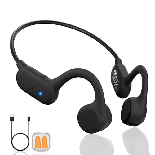 Superior Sound Bone Conduction Headphones, Bluetooth 5.4 Open Ear Wireless Headphones with Mic, IPX5 Waterproof for Sports, 12H Battery Life for Cycling, Hiking, Running, Lightweight & Comfortable