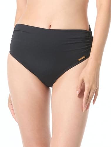 Vince Camuto Riviera Solids Convertible High-Waist Bikini Bottom Black LG
