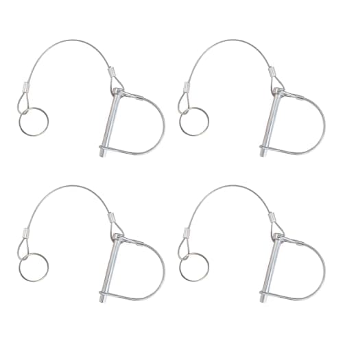 Locking Pins,Trailer Pin with Anti-Lost Rope Ring,Stainless Steel Trailer Hitch Pins,Professional Trailer Coupler Pins for Farm Lawn Garden Wagons Towing (4, 4.5*35mm)