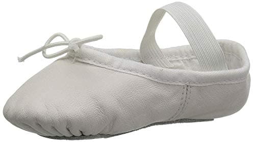 Bloch Dance Girl's Dansoft Full Sole Leather Ballet Slipper/Shoe, White, 8.5 A US Toddler
