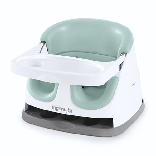 Ingenuity Baby Base 2-in-1 Booster Feeding & Floor Seat, Self-Storing Tray