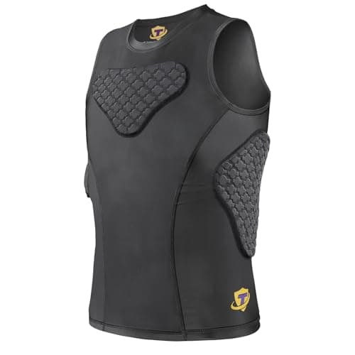 TUOY Youth Boys Padded Compression Sleeveless Chest Rib Protector Football Baseball Heart Sternum Guard