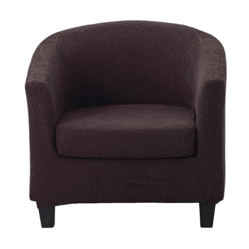 NILUOH Club Chair Slipcover 2-Piece Stretch Barrel Chair Slipcovers Tub Chair Slipcovers Soft Spandex Armchair Covers Swivel Chair Cover Sofa Cover Furniture Protector for Living Room