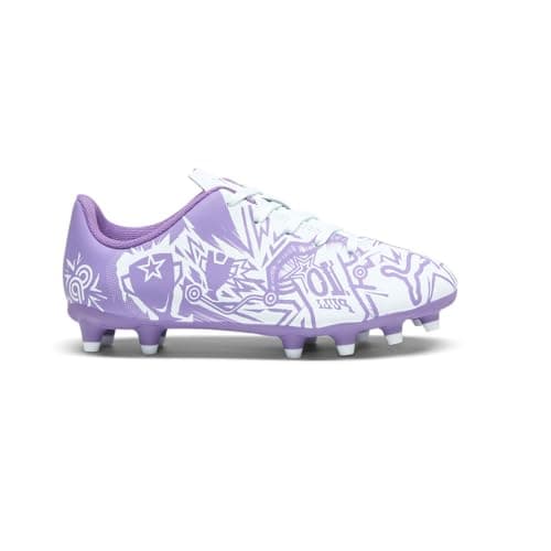 Puma Unisex-Child Tacto Christian Pulisic Firm, Artificial Ground Soccer Cleats, Dewdrop-Ultraviolet, Big Kid 10