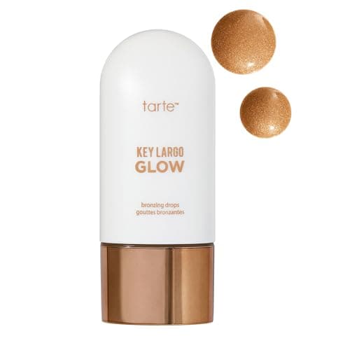 tarte key largo glow bronzing drops – Luminous Serum-Infused Liquid Bronzer with Vitamin E for Sun-Kissed Radiant Lightweight Hydration, Cruelty-Free, full size, bronze glow