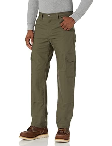 Dickies Men's DuraTech Ripstop Cargo Pants – Rugged Outdoor Work Pants with Tool Pockets for Tactical, Landscaping, Field Use, Moss Green, 36W x 34L