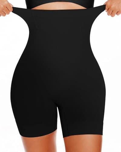 BESTENA Shapewear Shorts,High Waisted Shapewear for Women Tummy Control,Seamless Body Shaper Shorts Thigh Slimmer(x-black,3X-Large)
