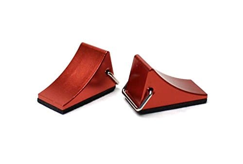 Racers Edge 3407R 1/10 Scaler Aluminum Wheel Chocks (Pair) - Red