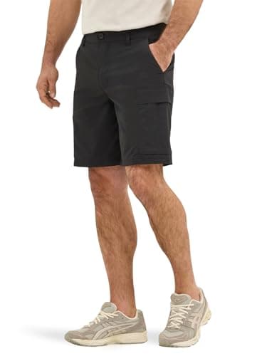 Lee Men's Extreme Motion Synthetic Ripstop Cargo Short, Union-All Black, 36