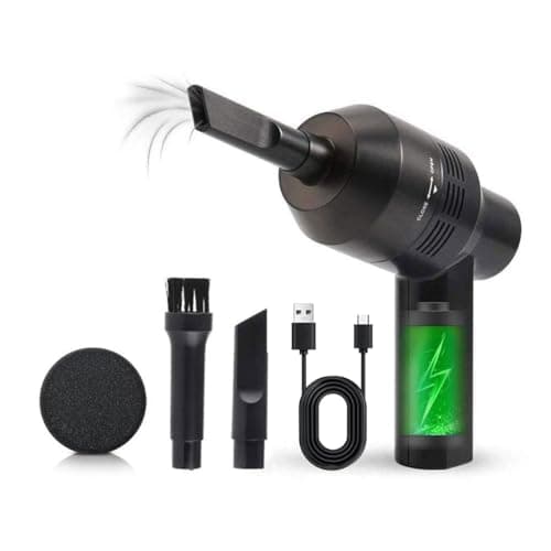10AGIRL NEW Cordless Mini Vacuum Cleaner,Portable Computer Vacuum for Car Laptop Sewing Machine Keyboard Vac USB Desk Crumbs Hairs Dust Cleaners
