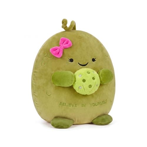 Onsoyours Original Pickle Stuffed Animal with Pickleball, 12" Cute Soft Ultra Collectible Plush Squishy Toys - Hugging Pickle Gifts for Kids & Adults