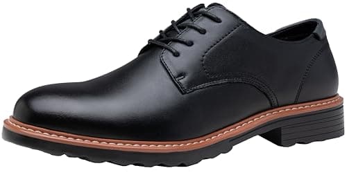 Jousen Men's Casual Dress Shoes Plain Formal Oxfords 9063 Black 11