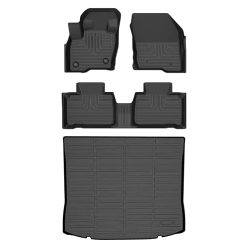 AIPOIL® Floor Mats & Cargo Liner Set for 2015-2025 2026 Ford Edge & 2019-2025 2026 Ford Edge ST All Weather Protection TPE Anti-Slip Automotive Full Set Custom Car Mats Accessories - Black