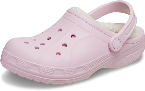 Crocs Unisex Adult Ralen Lined Clogs | Fuzzy Slippers, Ballerina Pink/Oatmeal, 12 Men/14 Women