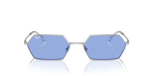 Ray-Ban RB3728 Yevi Sunglasses, Silver/Blue, 58 mm