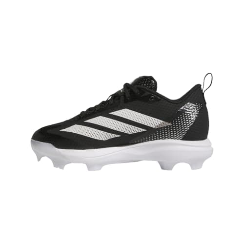adidas Unisex-Kids Adizero Instict TPU 2.0 Softball, Black/White/Silver Metallic, 5