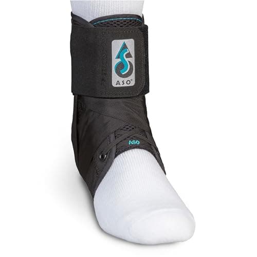 Med Spec ASO Ankle Stabilizer Lace Up Ankle Brace Sprain Support Black, MD