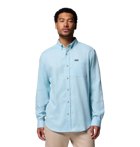Columbia Mens Rapid Rivers II Long Sleeve Shirt, Vintage Blue Oxford, Small