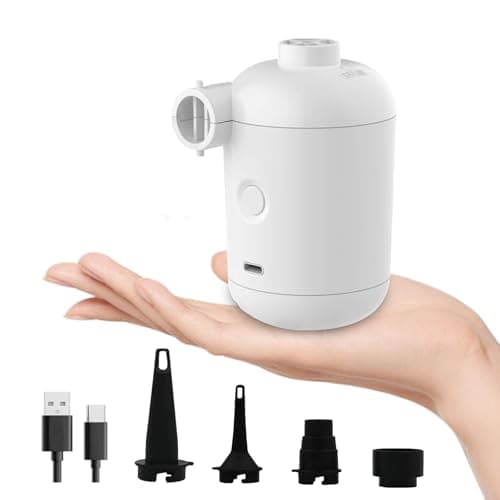 3T6B Electric Mini Air Pump for Inflatables, Rechargeable Air Mattress Pump, Quick-Fill Inflate & Deflate Portable Air Pump for Outdoor Camping, Air Mattress Beds, Swimming Ring Pool Toys