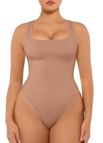 FeelinGirl Shapewear Bodysuit for Women Tummy Control Bodysuit Tops