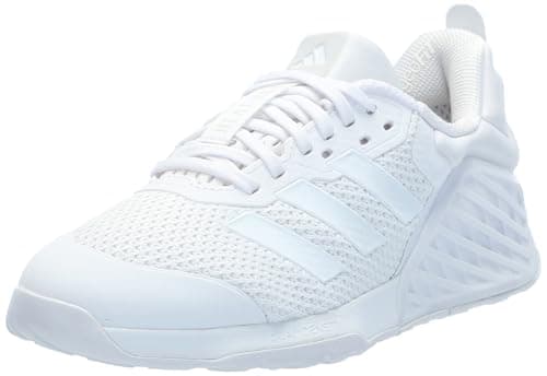 Adidas Unisex-Adult Dropset 3 Trainer, White/Crystal White/Crystal White, 4