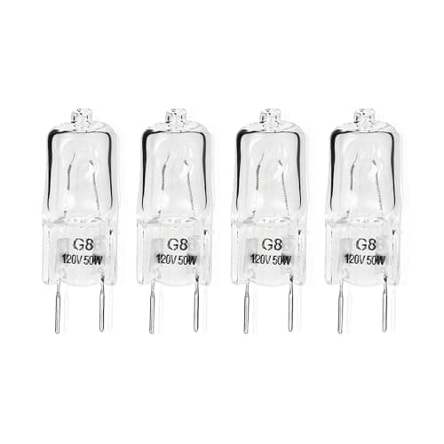 6912A40002J Microwave Lamp Halogen Light Bulb 120V 50W G8 Compatible with LG Kenmore LMV2031ST LMV2031BD 83543,Microwave Oven Halogen Lamp Light Bulb Replace 2025028 AH3610037 EA3610037 PS3610037 4PCS