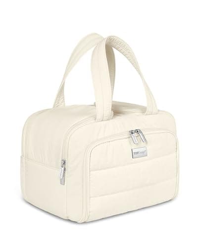 TOPDesign Travel Toiletry Bag, Puffer Makeup Organizer with Compartments