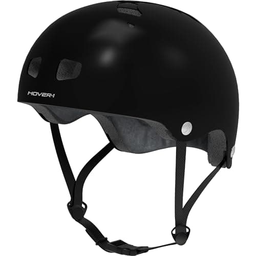 Hover-1 Sport Helmet | Hardshell Helmet with Lightweight Design, Inner Soft Padding for Comfort, Removable and Washable Liner, Small, Black